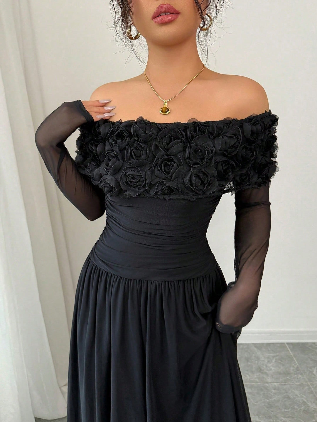 Rochie maxi SHEIN, negru