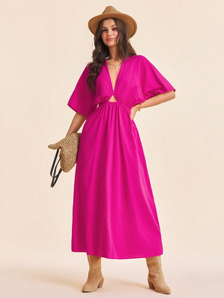 SHEIN maxi ruha, rózsaszín