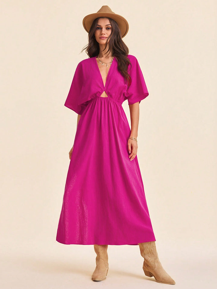 SHEIN maxi ruha, rózsaszín