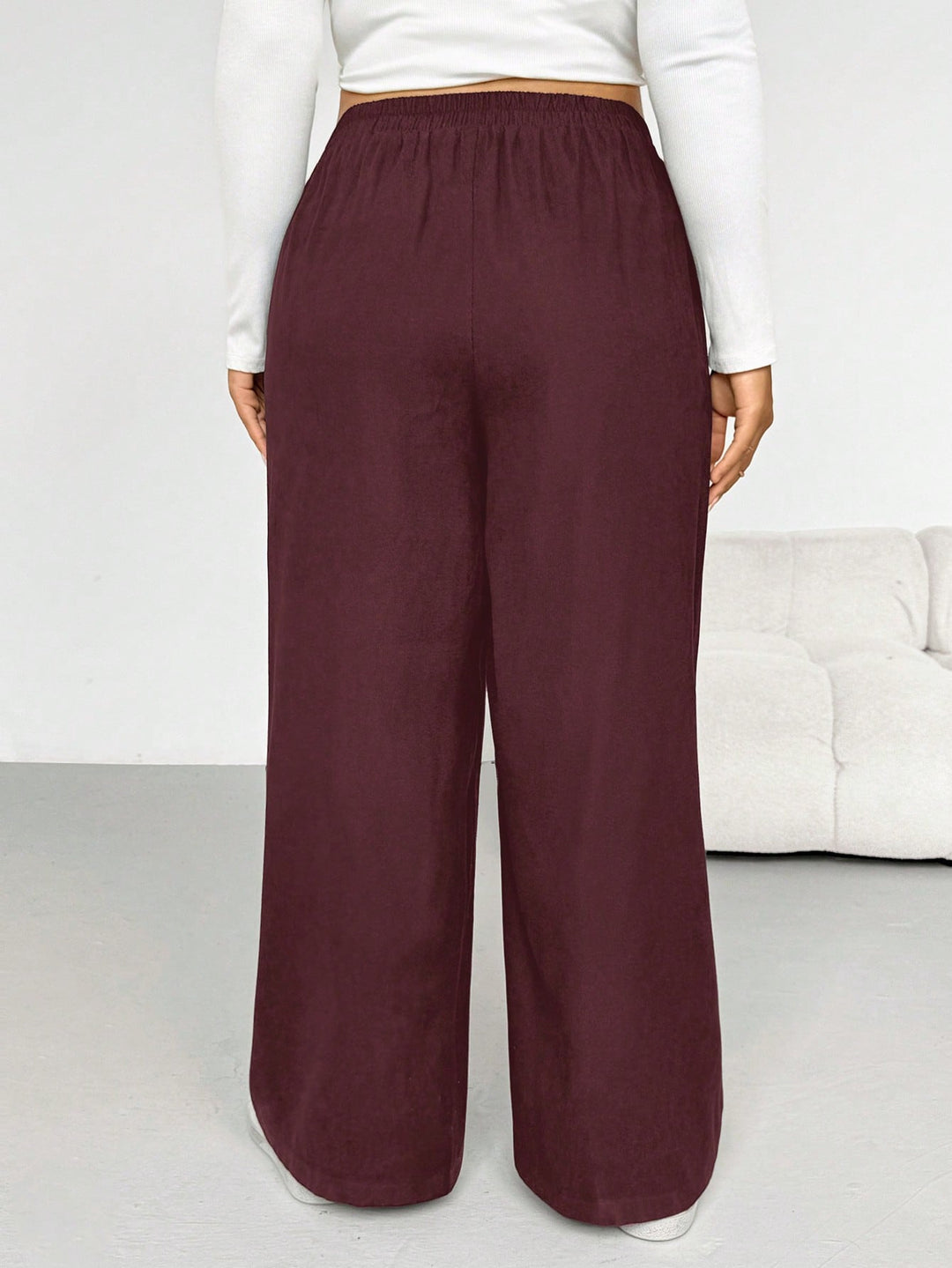 Pantaloni SHEIN, vișiniu