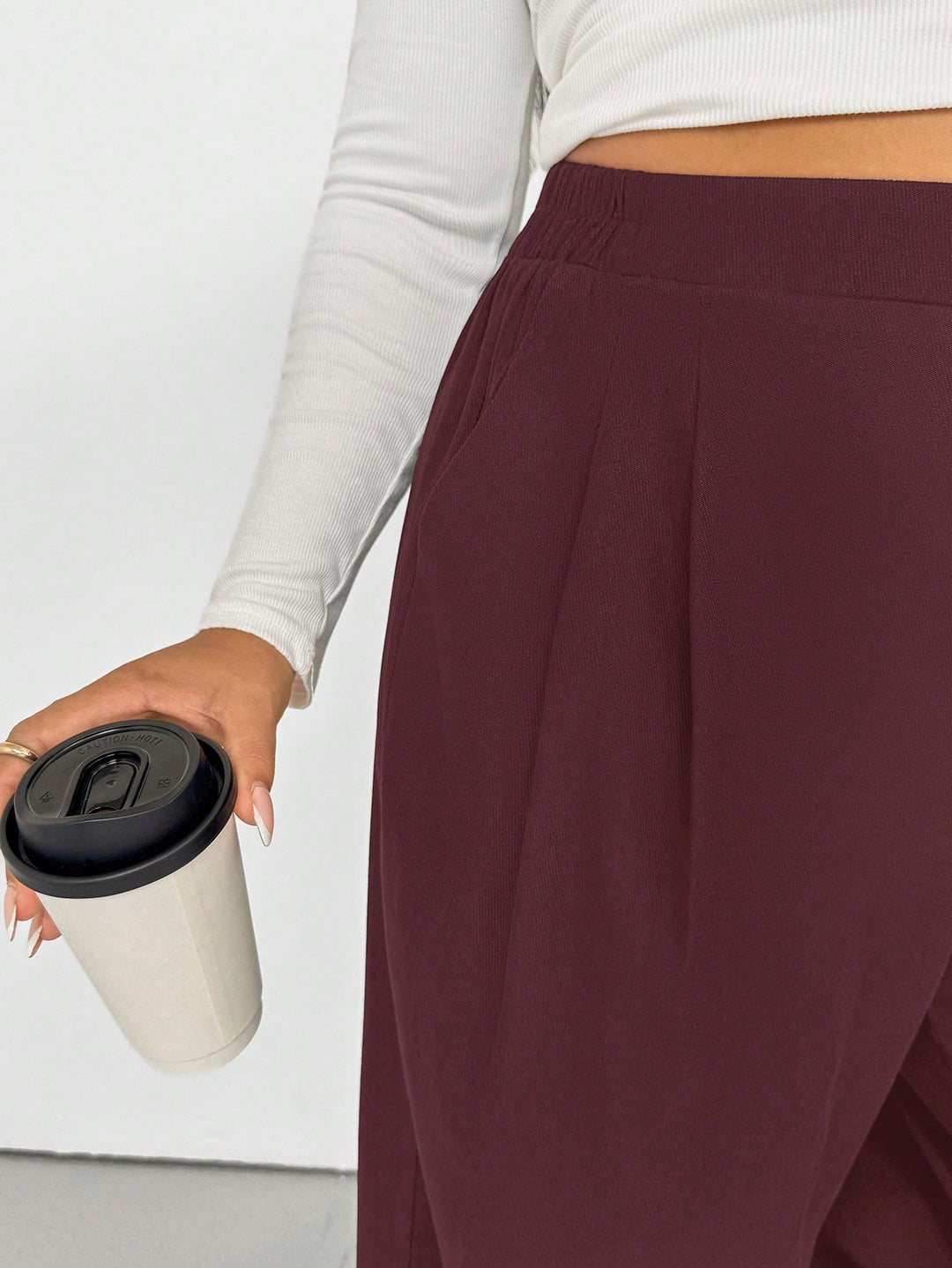 Pantaloni SHEIN, vișiniu