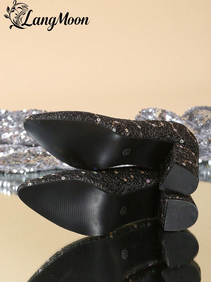 Pantofi cu toc SHEIN, negru