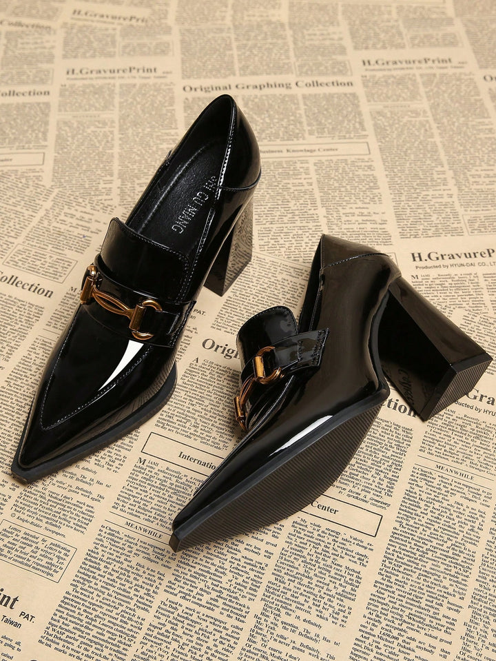 Pantofi cu toc SHEIN, negru
