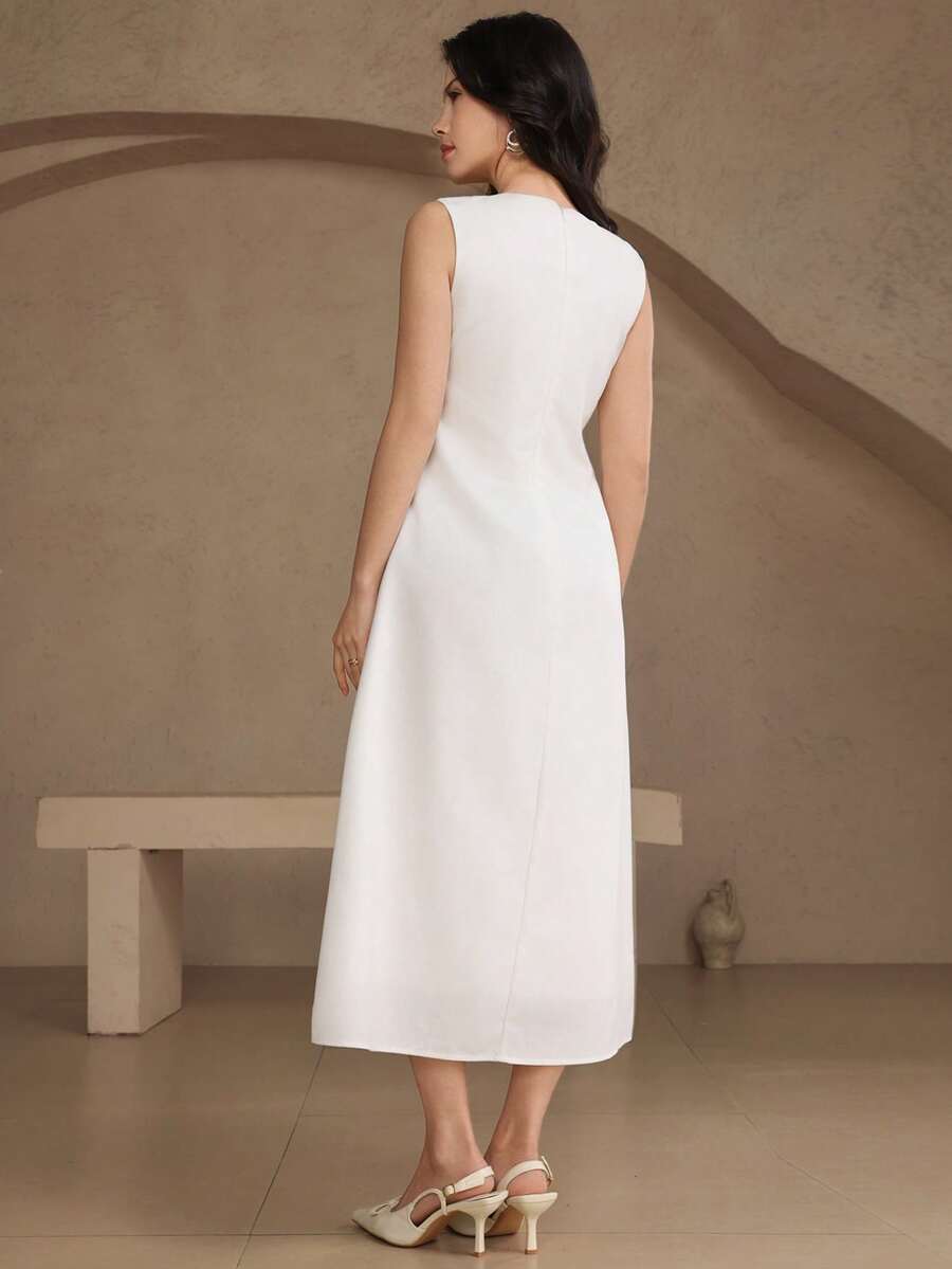 Rochie midi SHEIN, alb