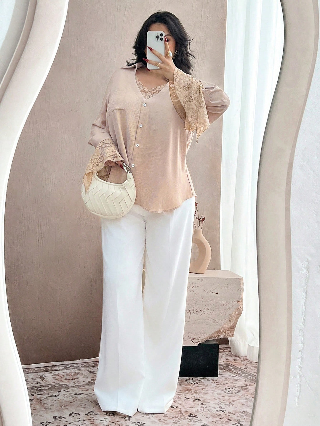 SHEIN felső, khaki