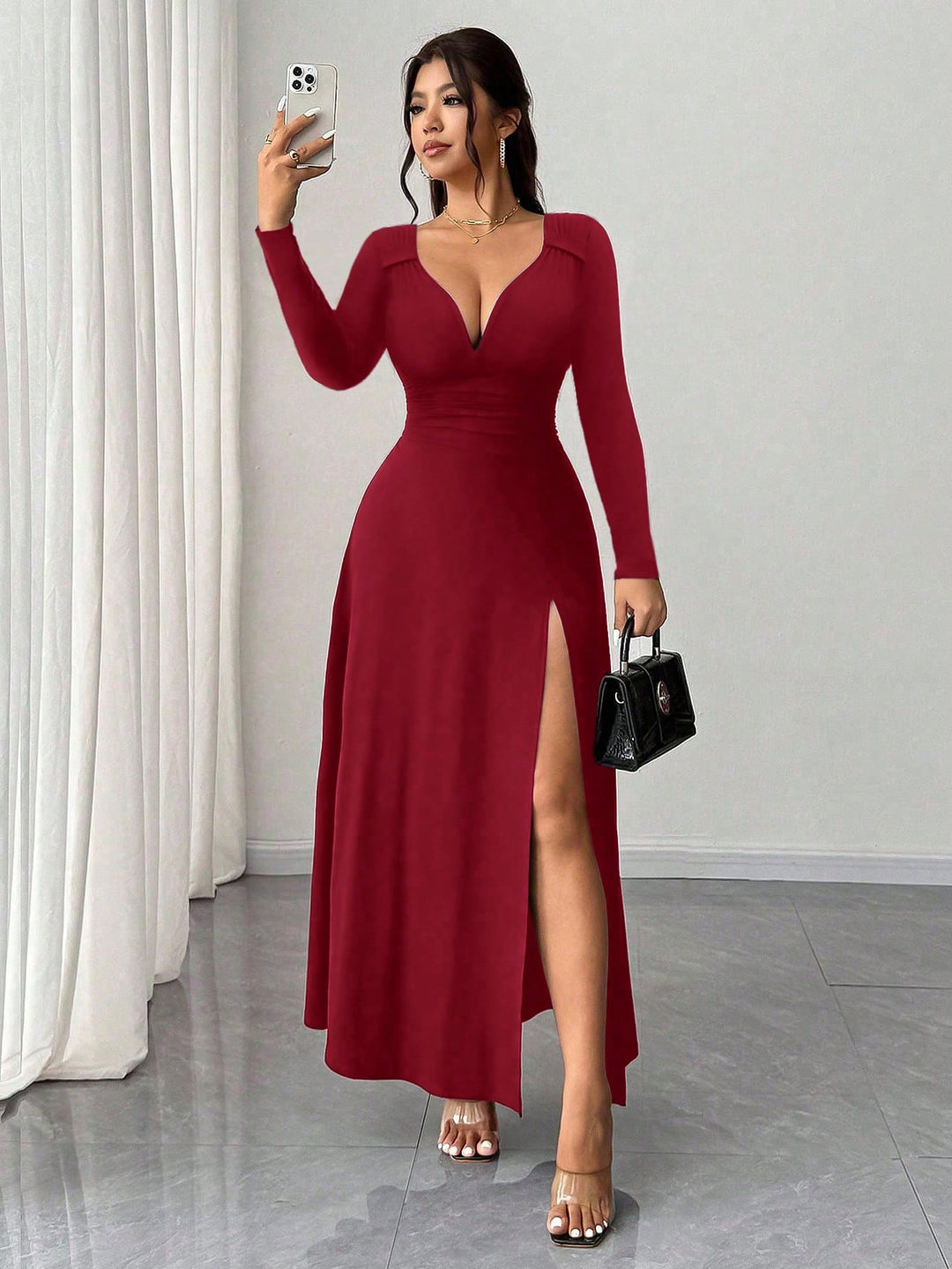 Rochie maxi SHEIN, roșu