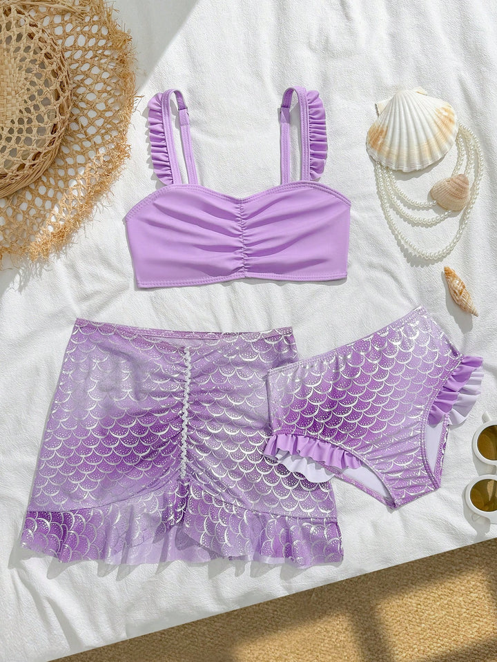 Set costum de baie SHEIN, mov