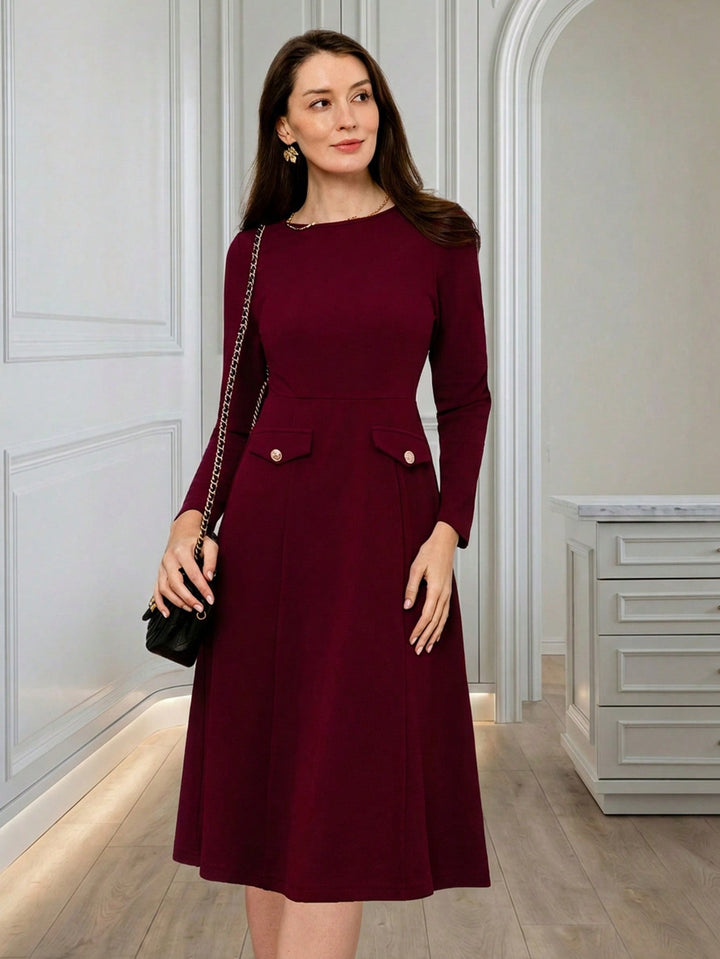 Rochie midi SHEIN, vișiniu
