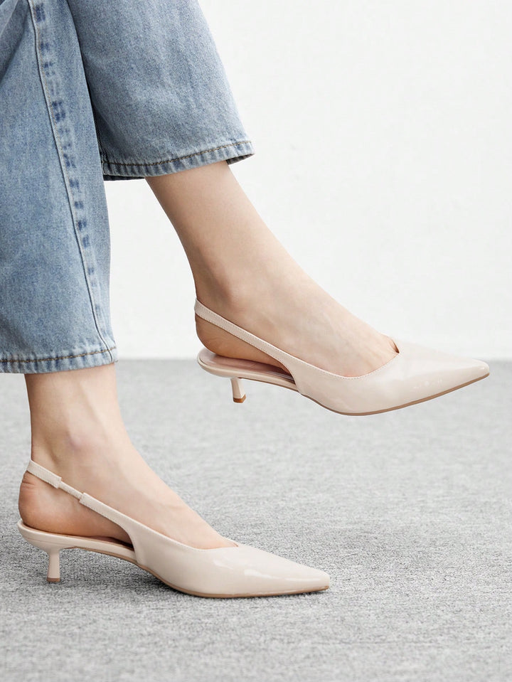Pantofi cu toc SHEIN, crem