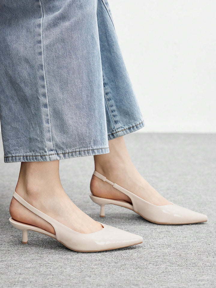 Pantofi cu toc SHEIN, crem