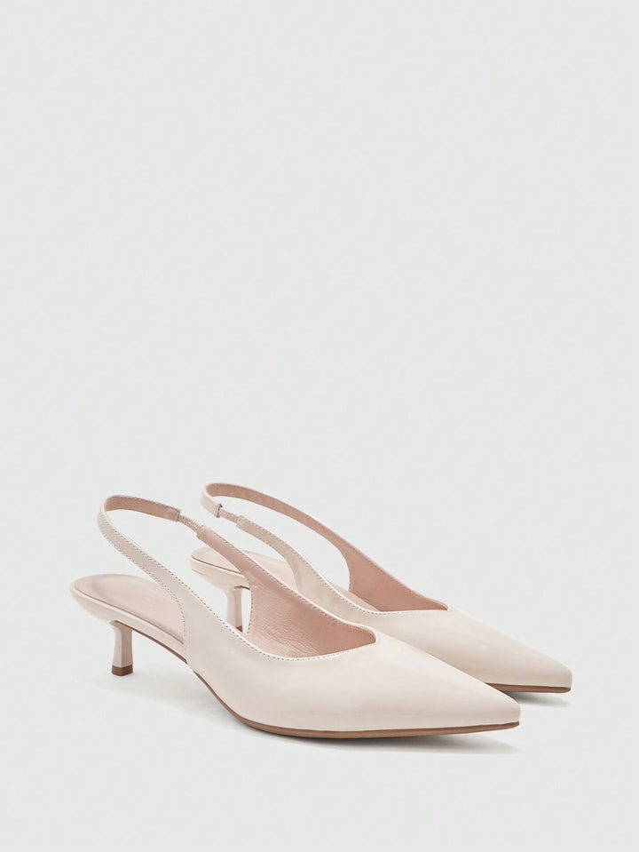 Pantofi cu toc SHEIN, crem