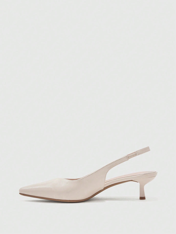 Pantofi cu toc SHEIN, crem