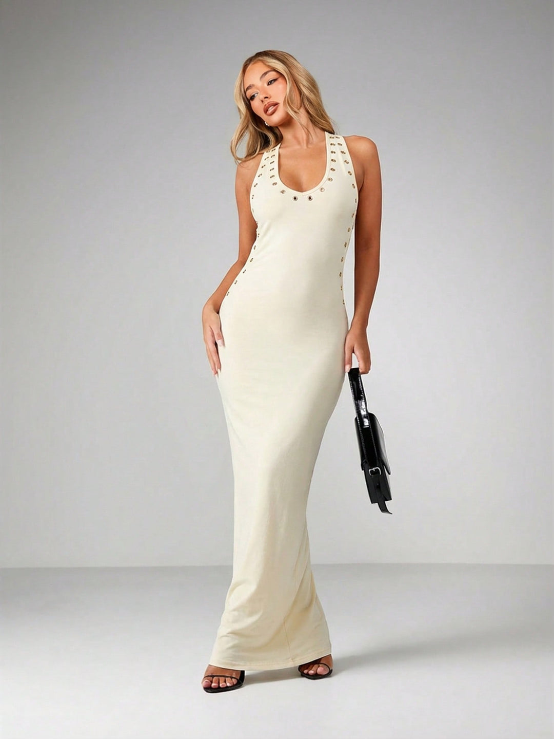 Rochie maxi SHEIN, crem