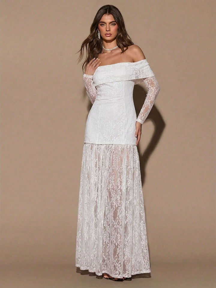 Rochie maxi SHEIN, alb