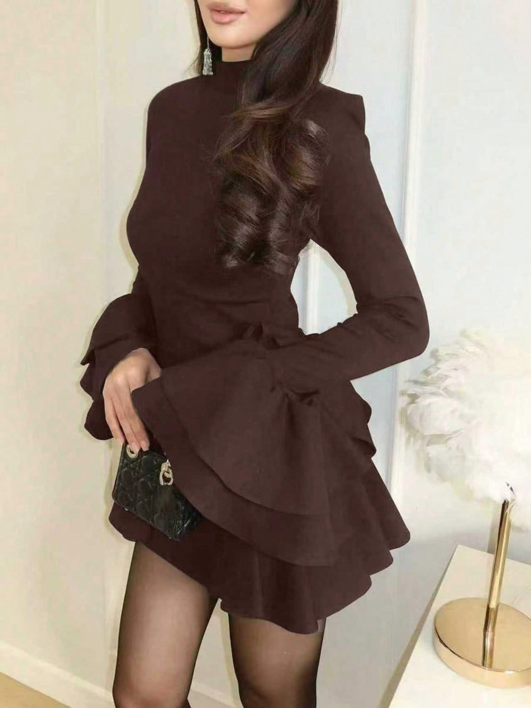 Rochie scurtă SHEIN, maro