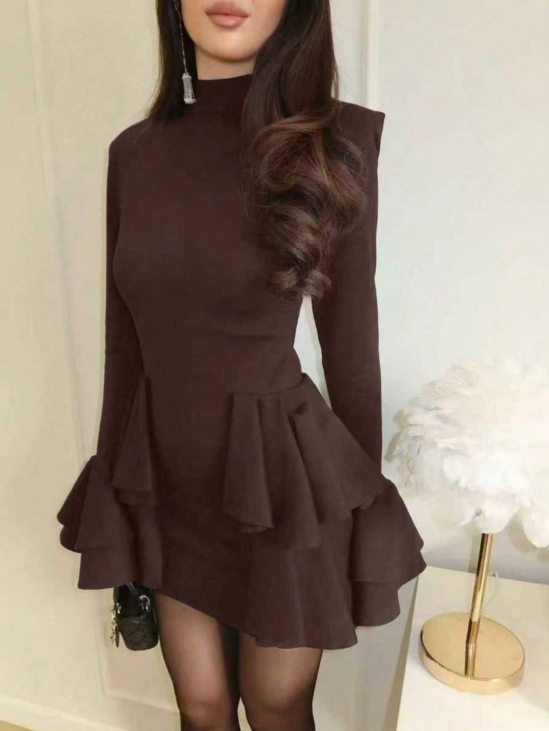 Rochie scurtă SHEIN, maro