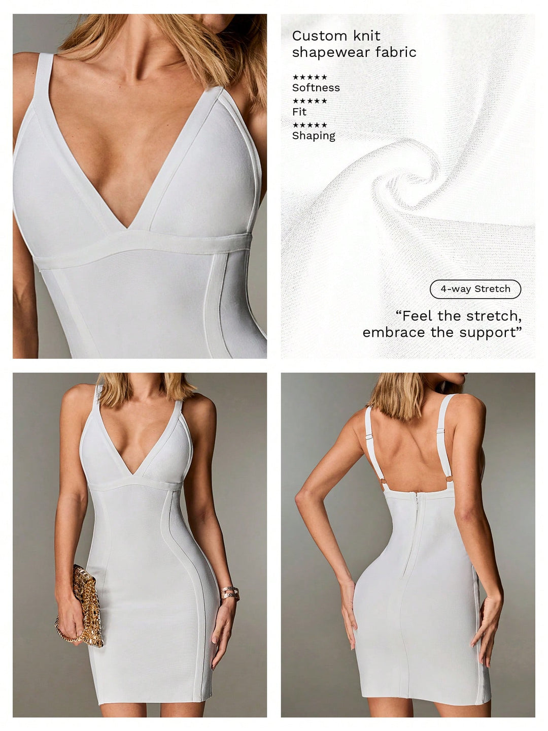 Rochie midi SHEIN, alb