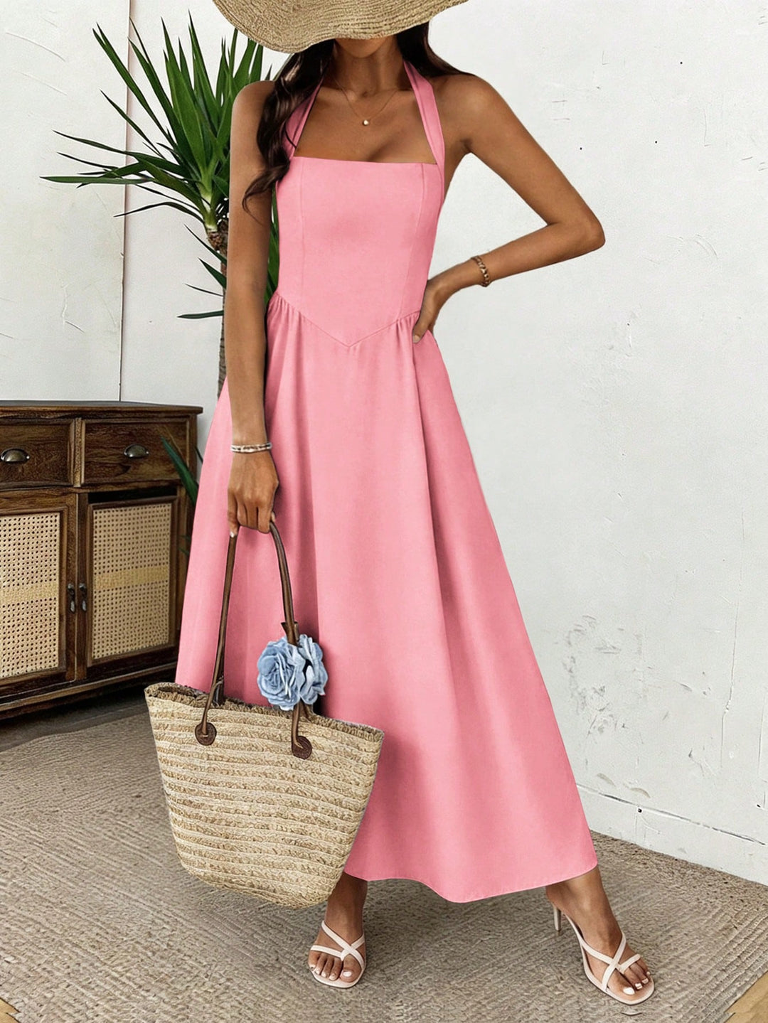 Rochie maxi SHEIN, roz