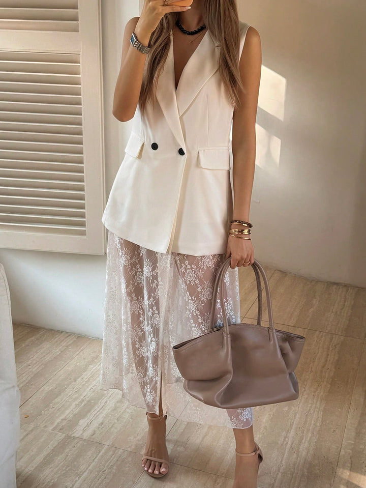 Rochie midi SHEIN, bej