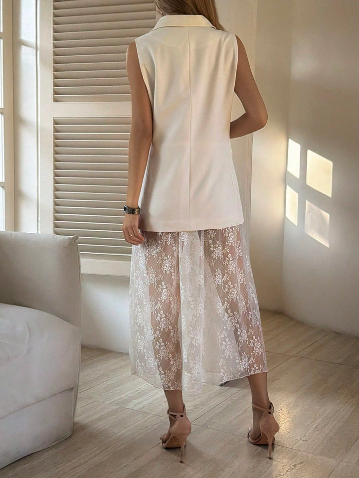 Rochie midi SHEIN, bej