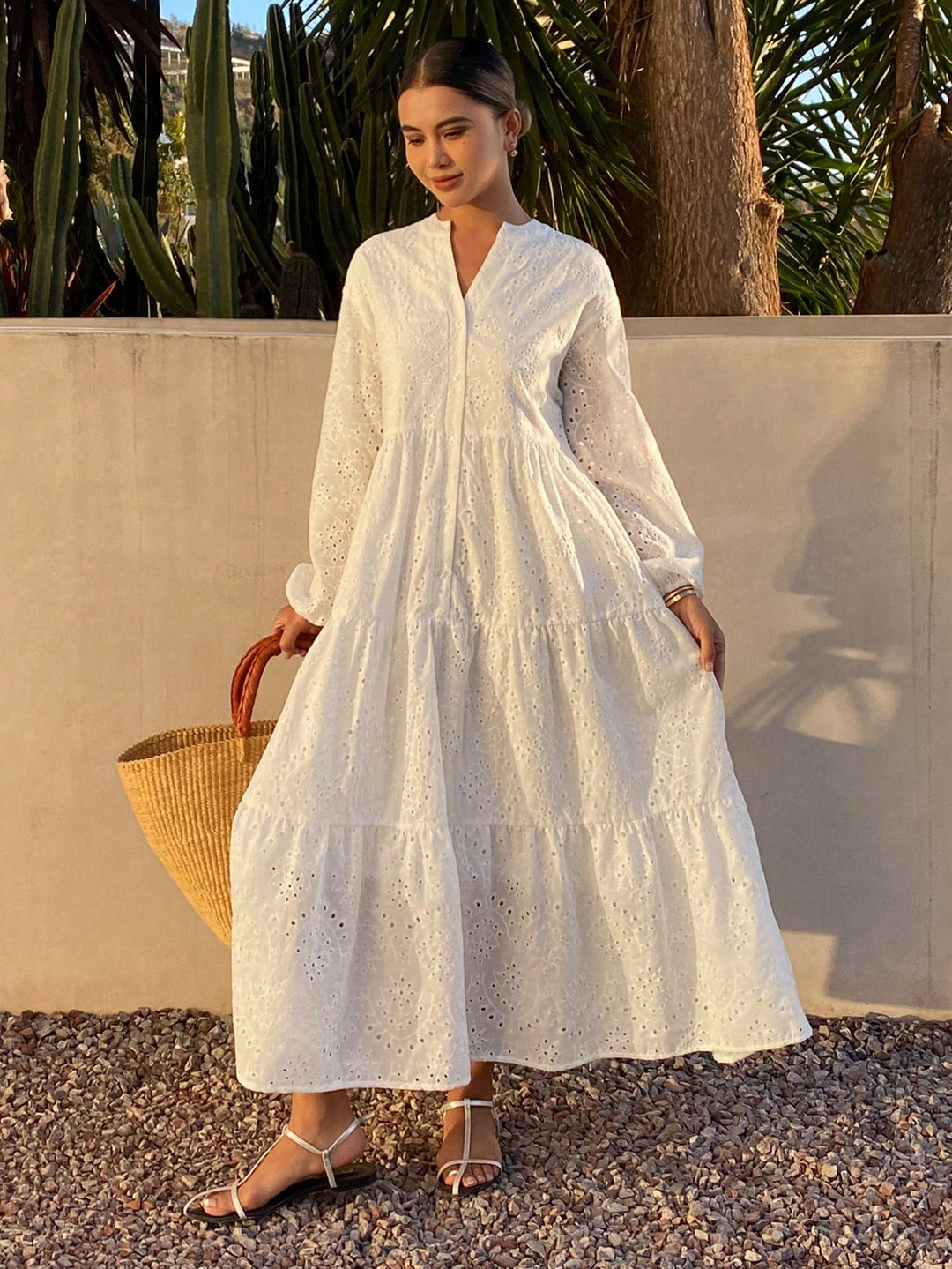 Rochie midi SHEIN, alb