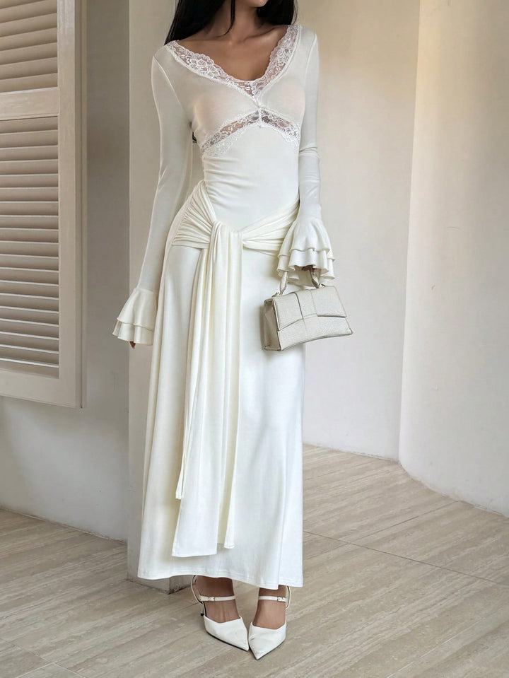 Rochie maxi SHEIN, bej