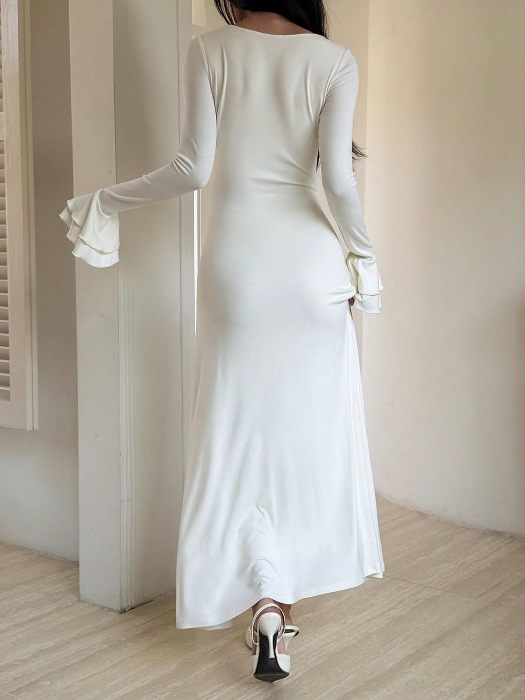 Rochie maxi SHEIN, bej