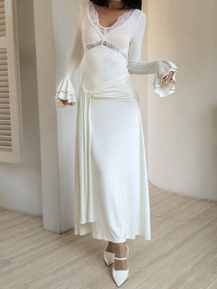 Rochie maxi SHEIN, bej