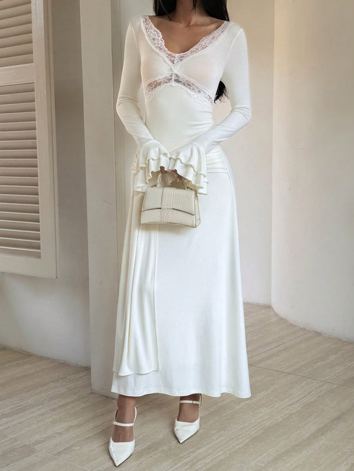 Rochie maxi SHEIN, bej