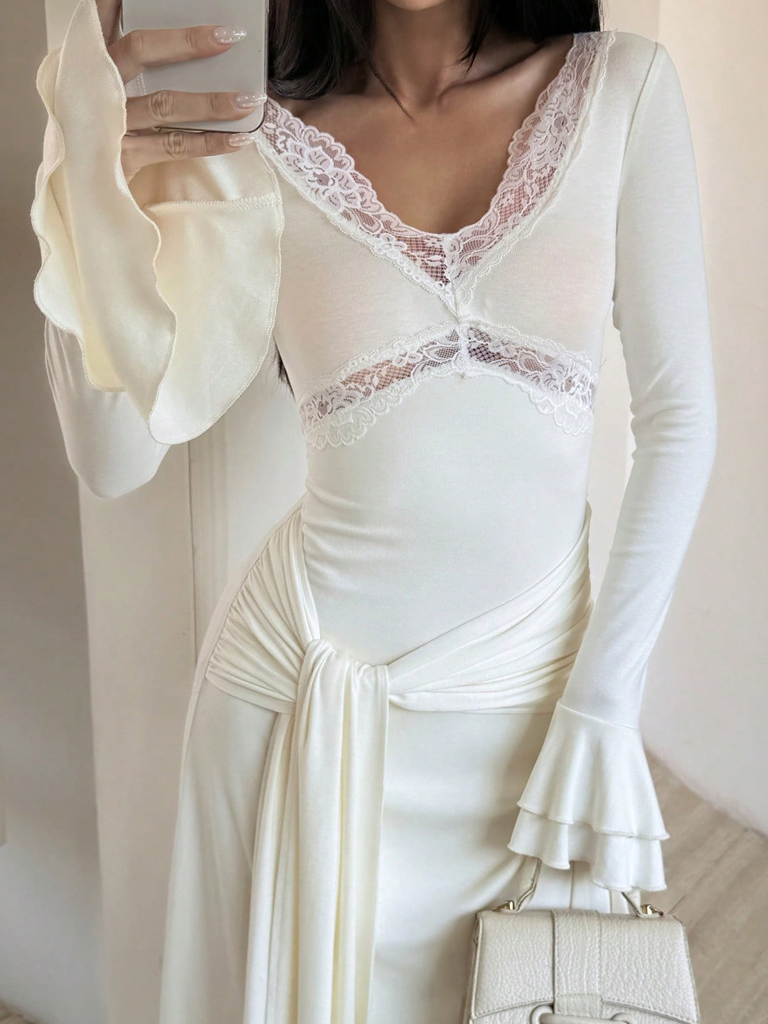 Rochie maxi SHEIN, bej