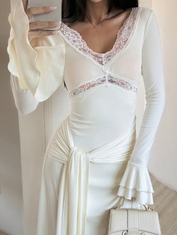 Rochie maxi SHEIN, bej