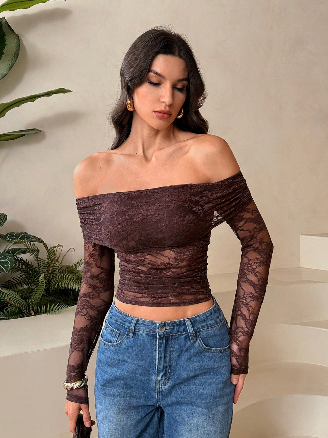 SHEIN blúz, barna