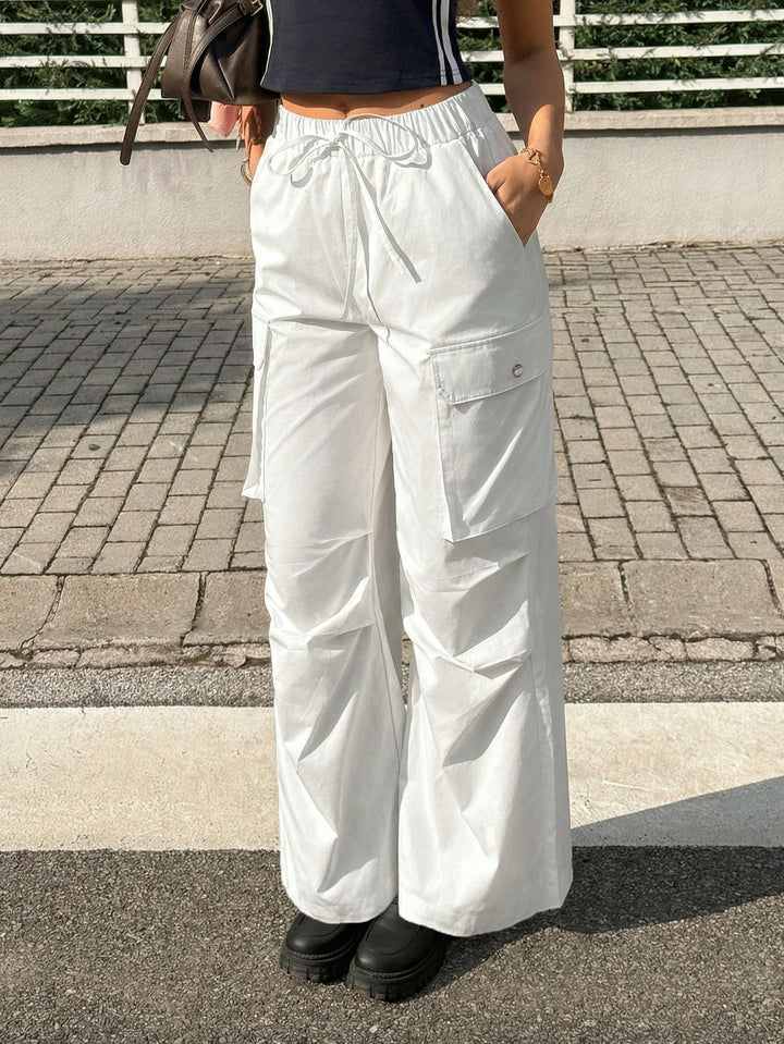 Pantaloni SHEIN, alb