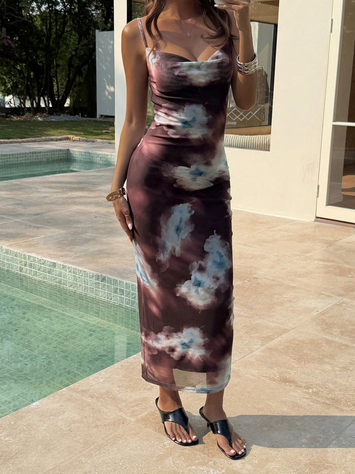 Rochie midi SHEIN, maro