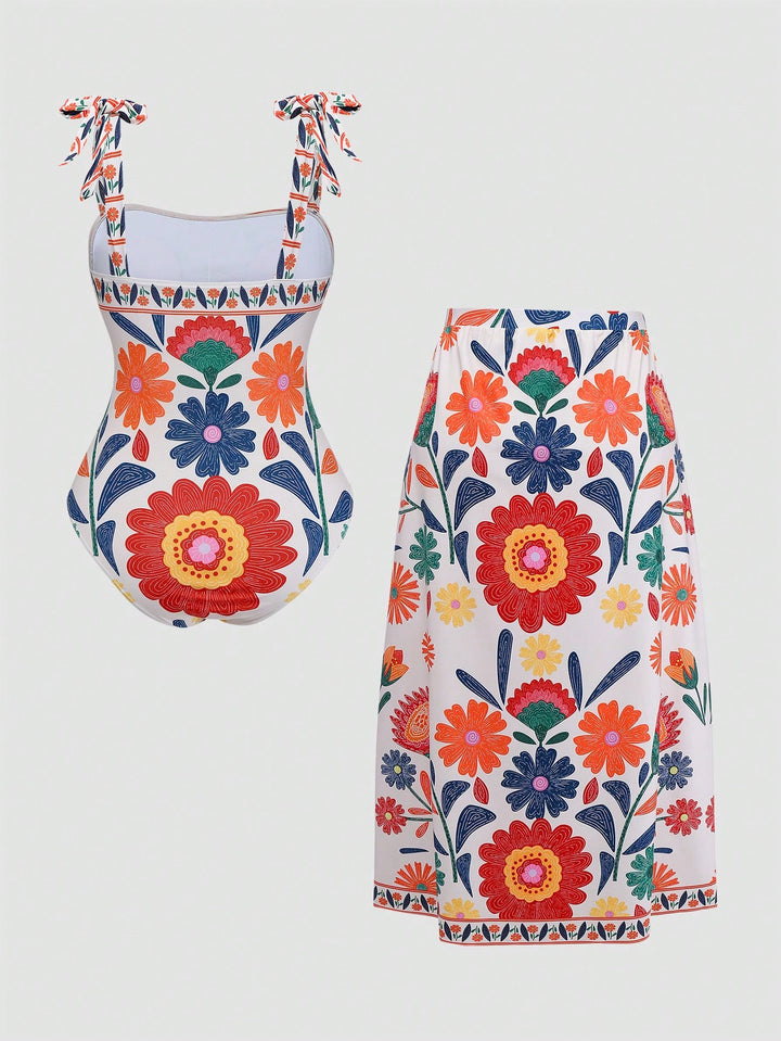 Costum de baie SHEIN, mix culori