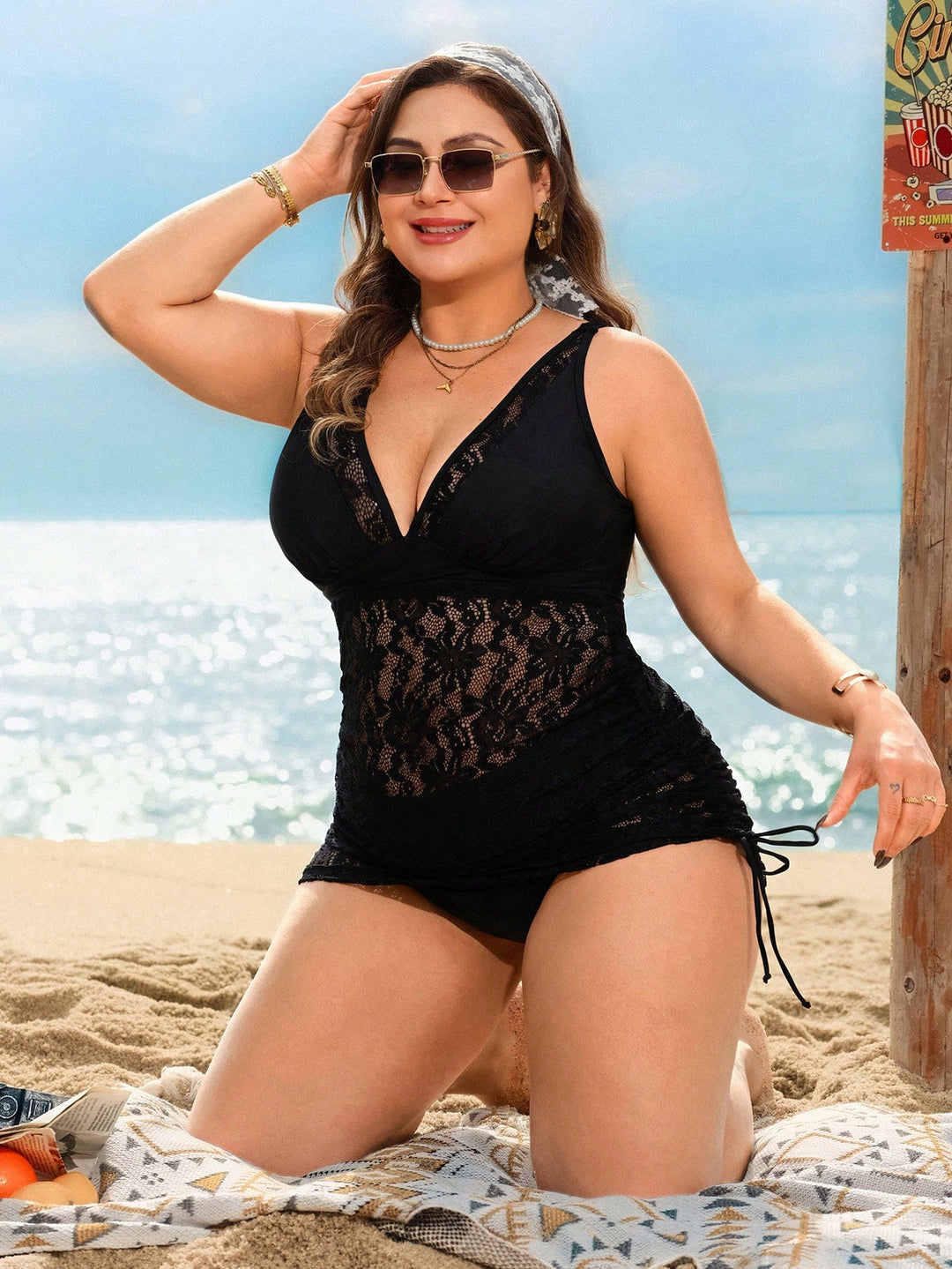 Rochie de baie SHEIN, negru