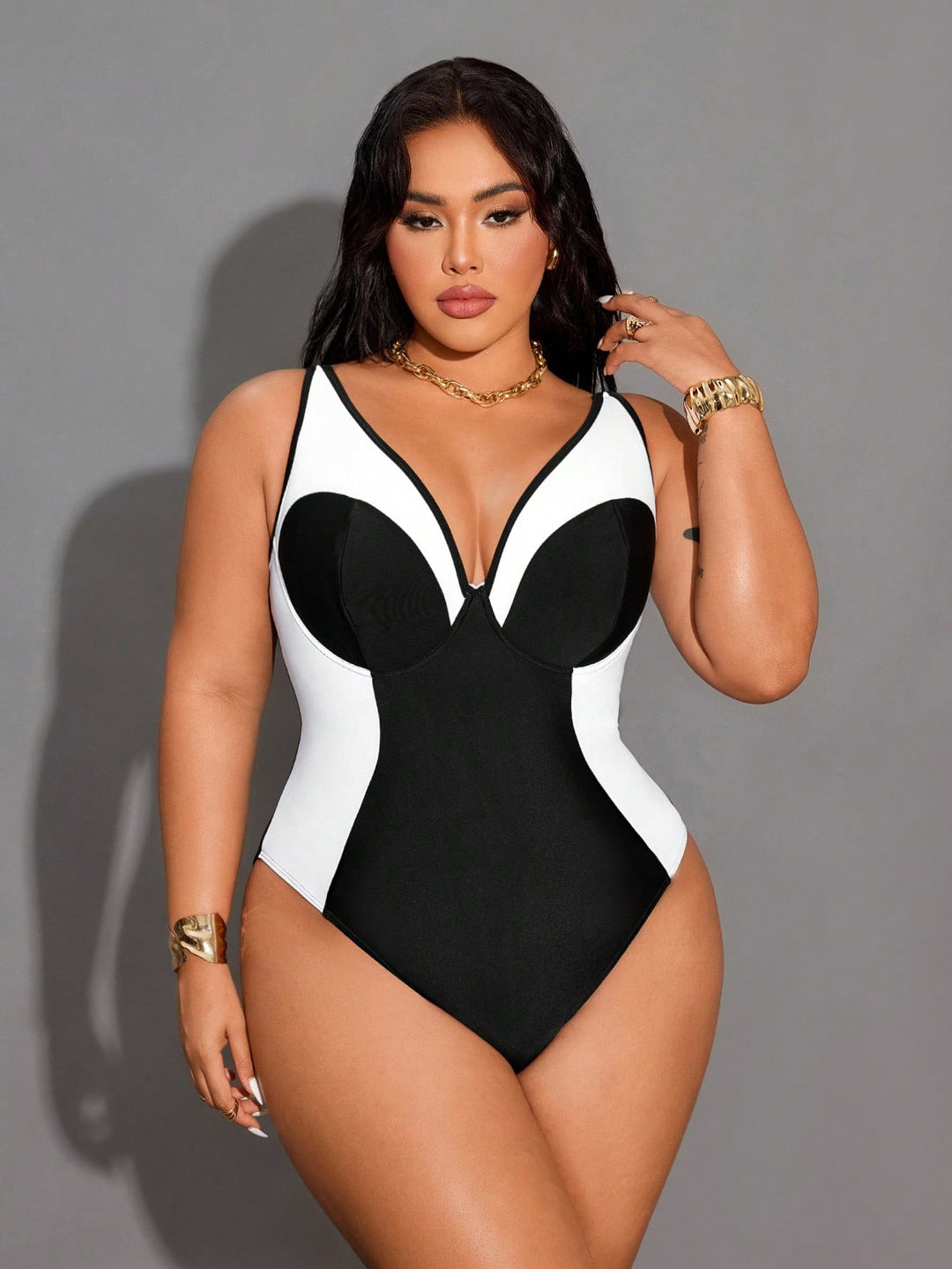 Costum de baie SHEIN, negru