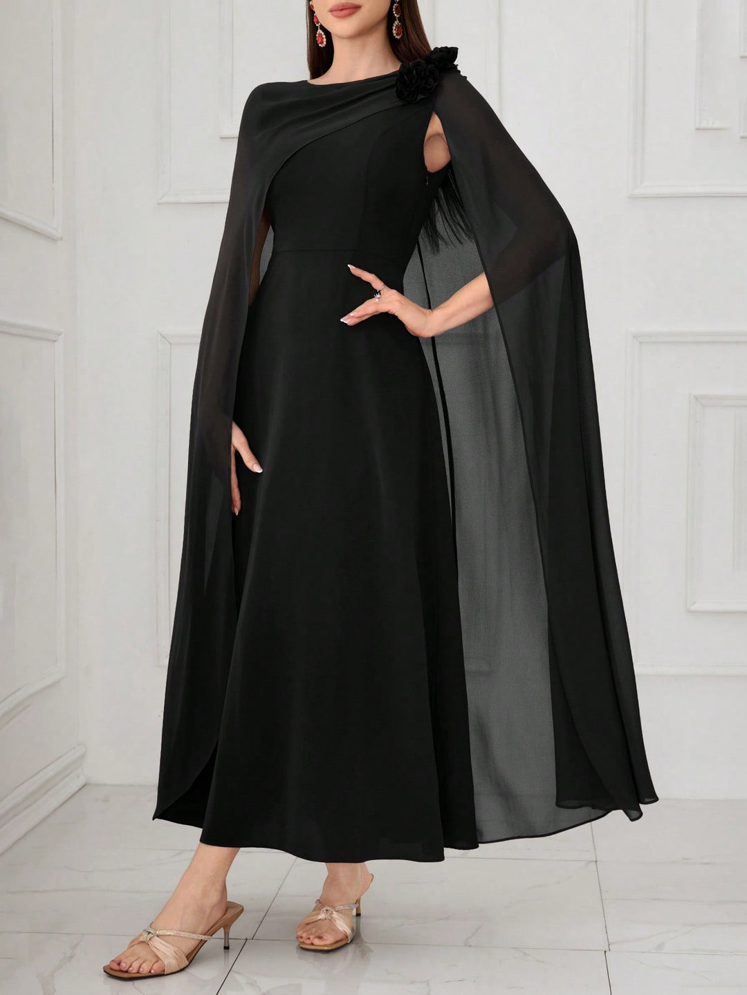 Rochie maxi SHEIN, negru