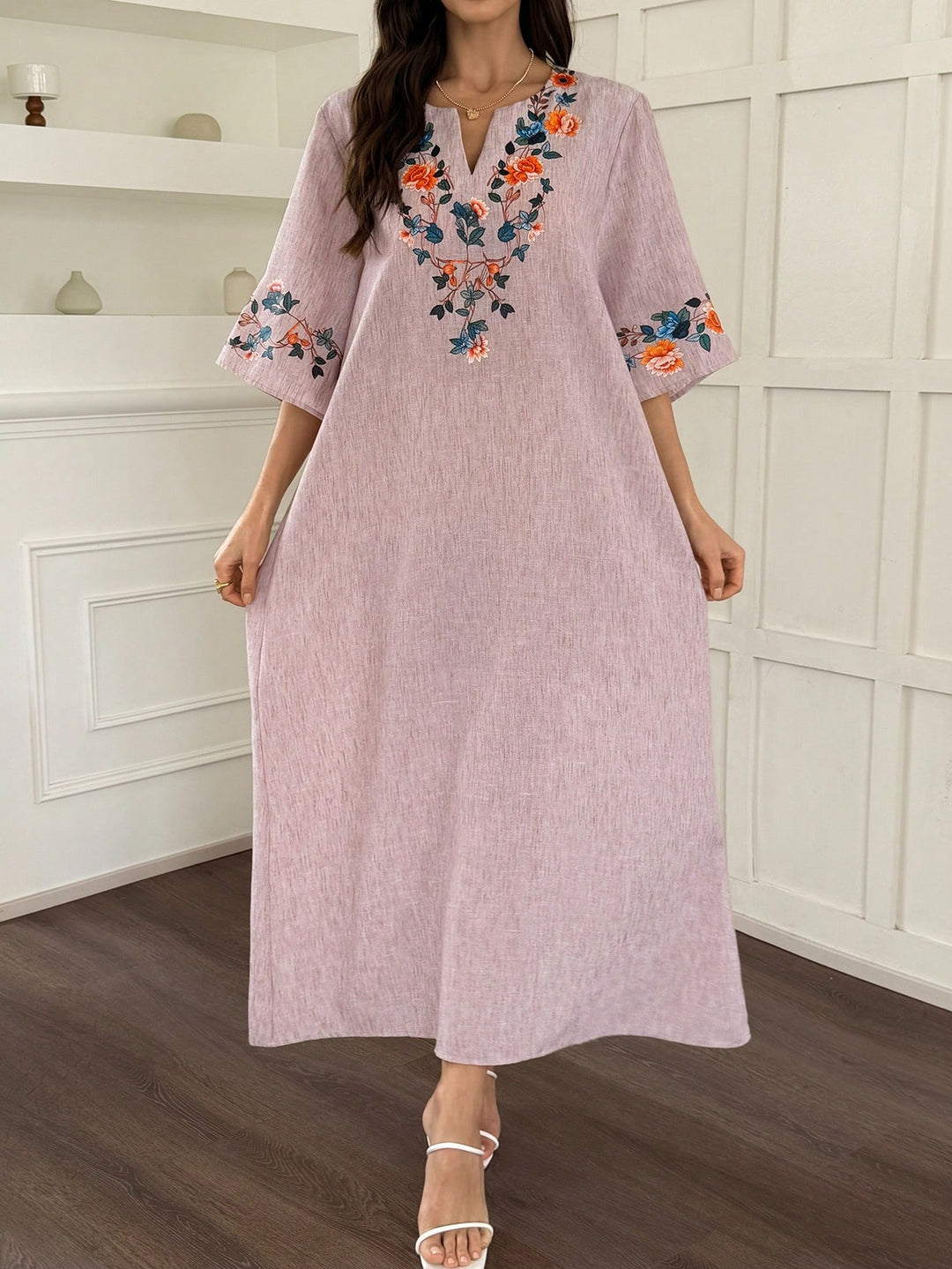 Rochie midi SHEIN, roz