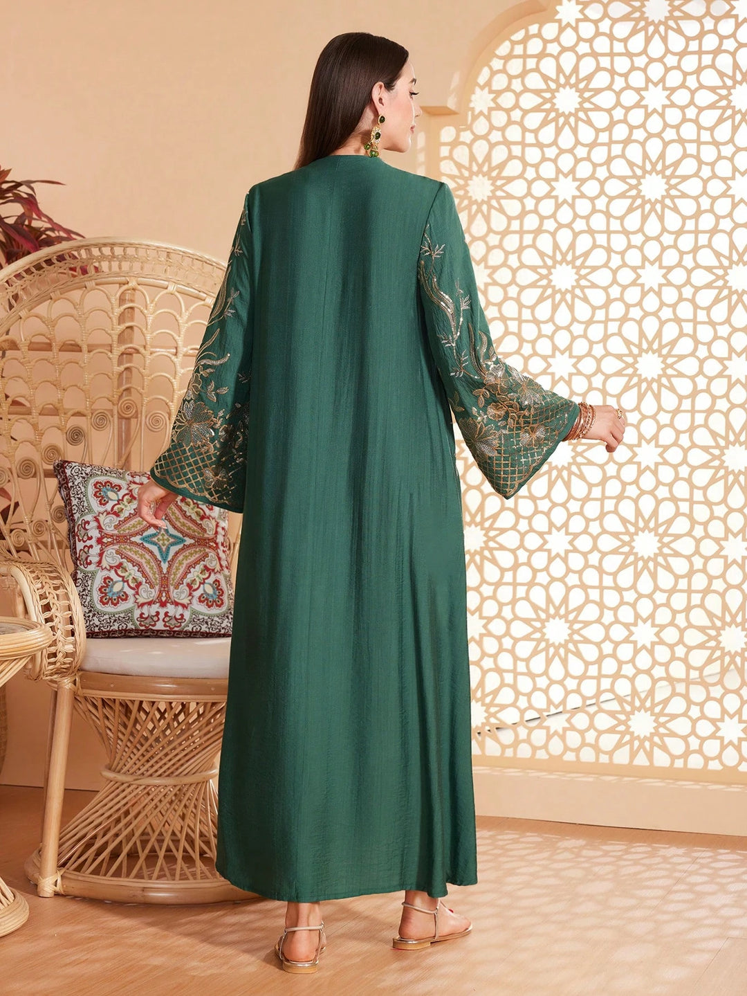 Rochie maxi SHEIN, verde