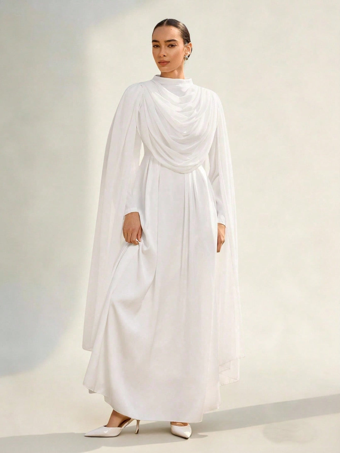Rochie maxi SHEIN, alb
