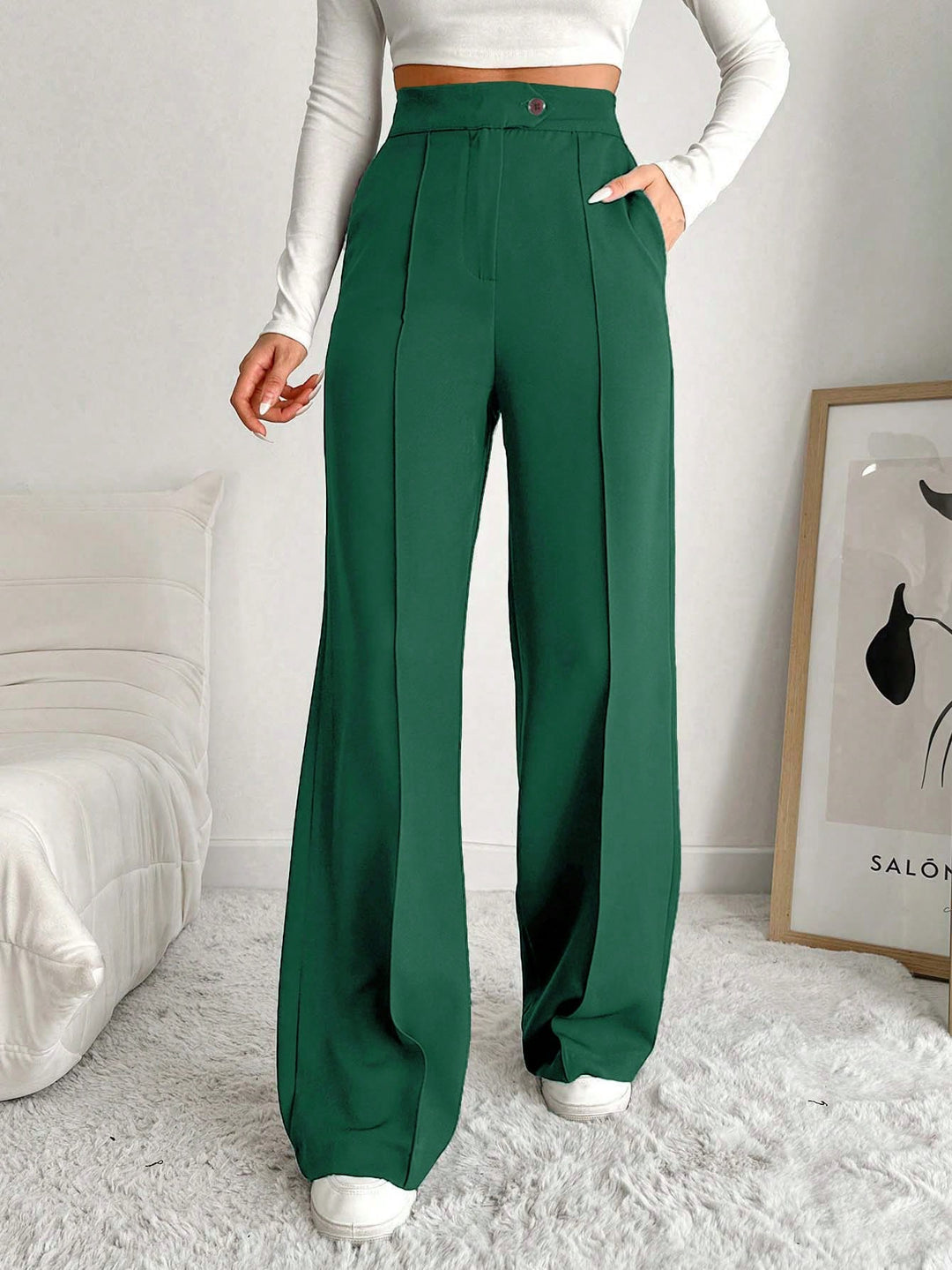 Pantaloni SHEIN, verde