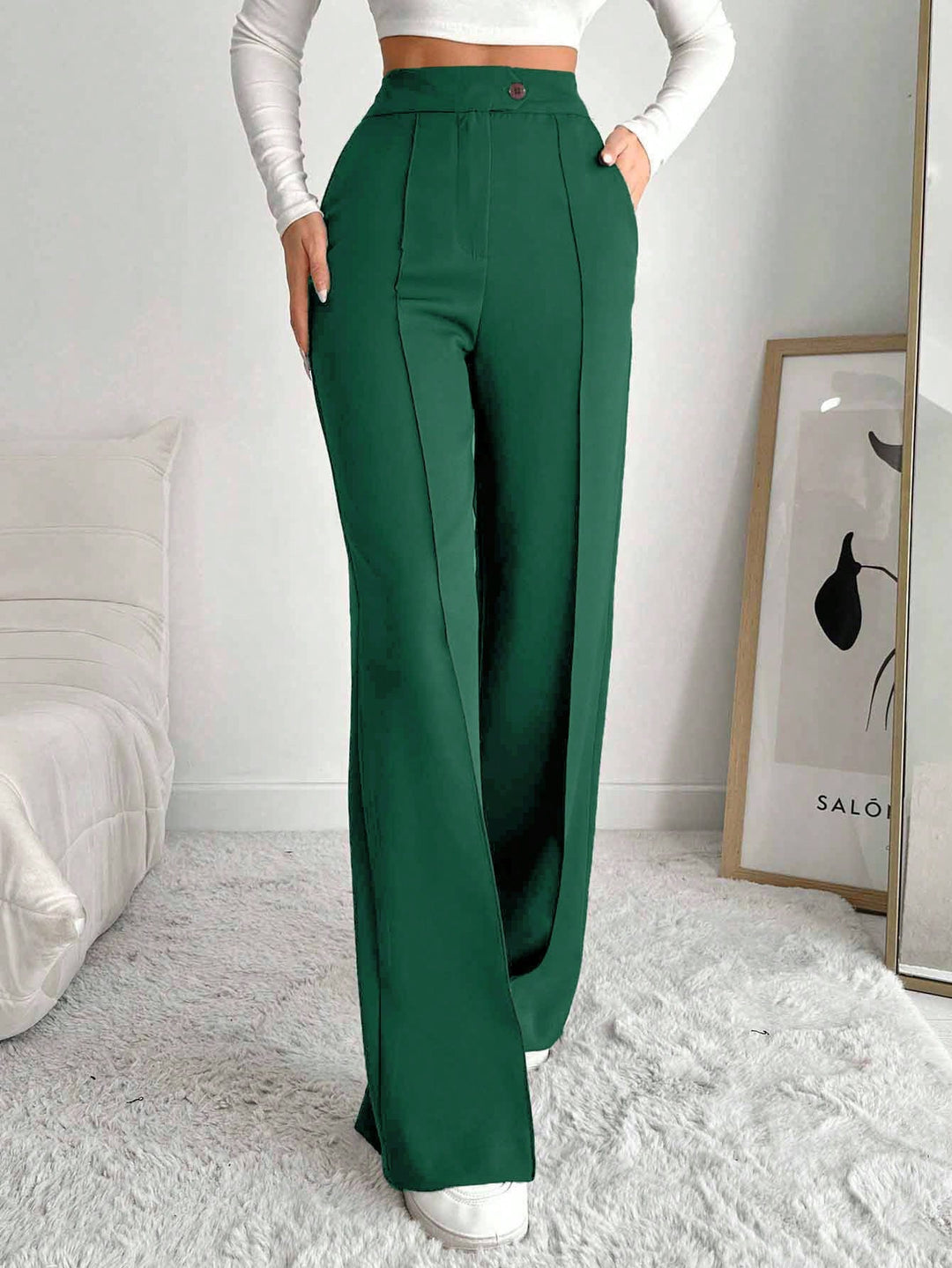 Pantaloni SHEIN, verde