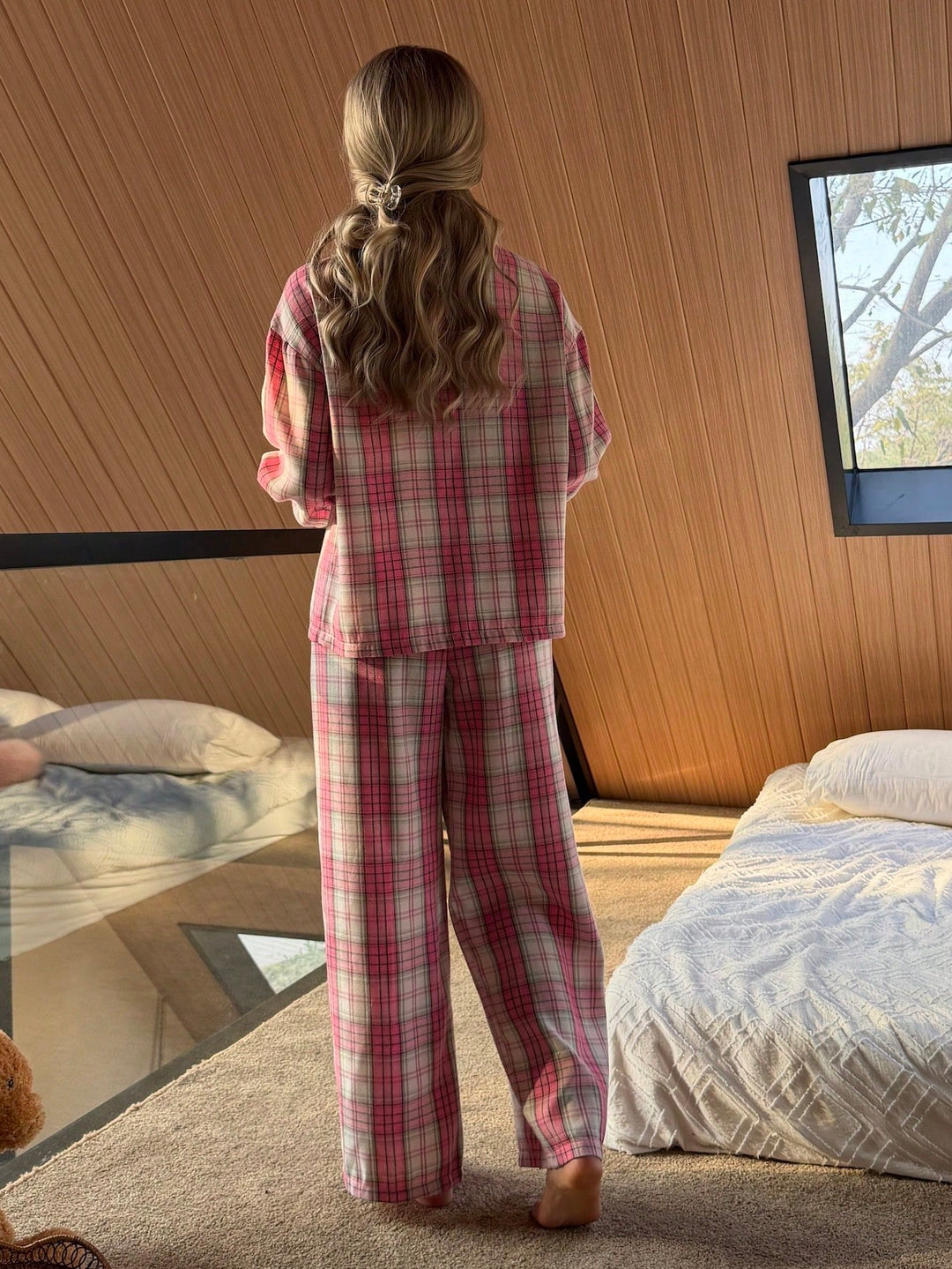 Set pijamale SHEIN, roz