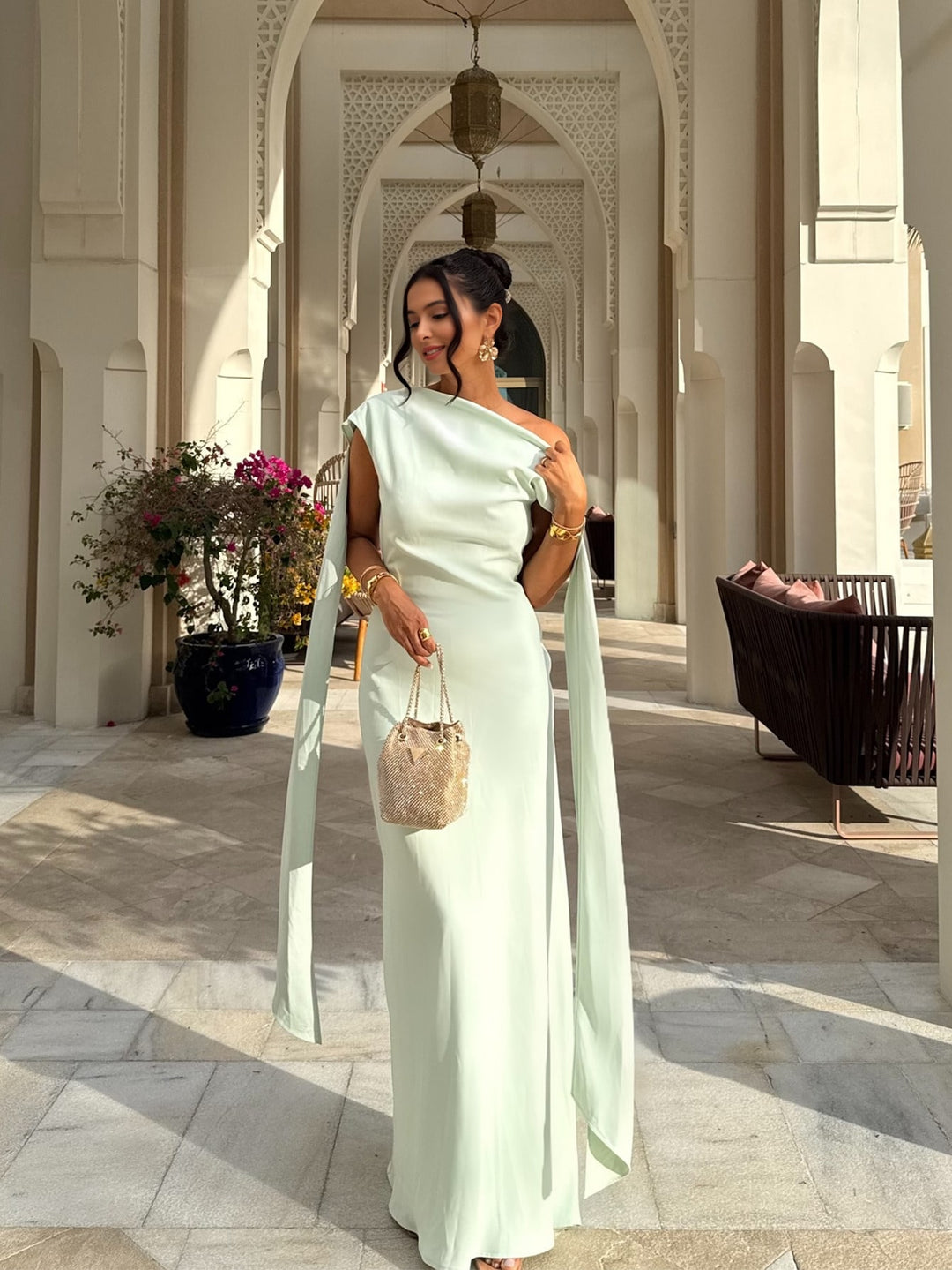 Rochie maxi SHEIN, verde