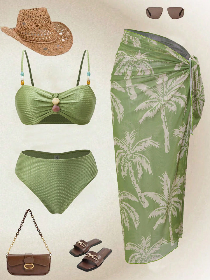 SHEIN bikini szett, zöld
