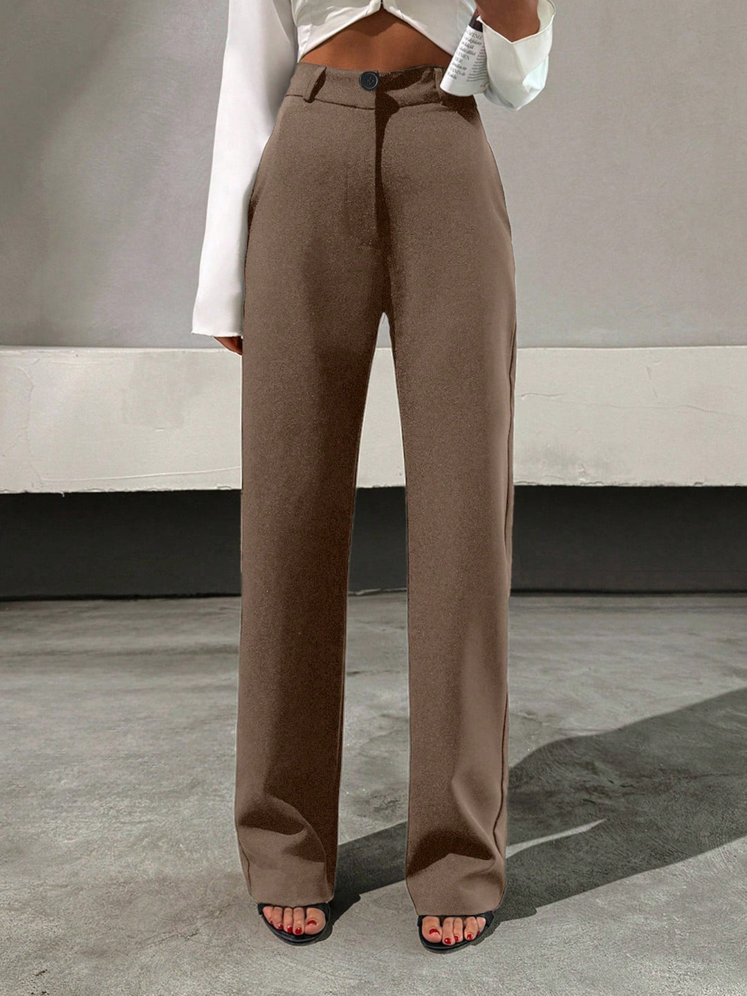 Pantaloni SHEIN, maro