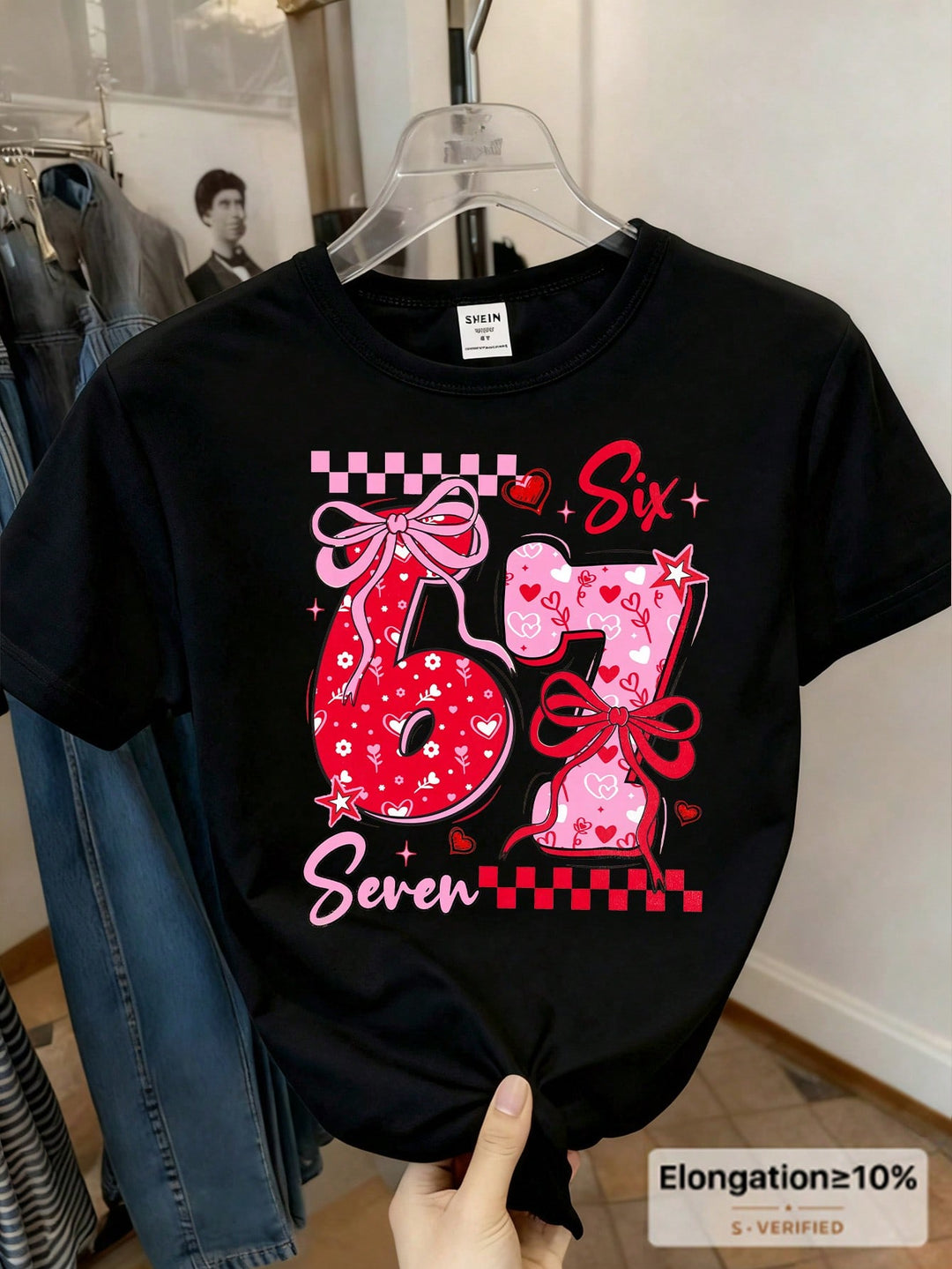 SHEIN póló, fekete