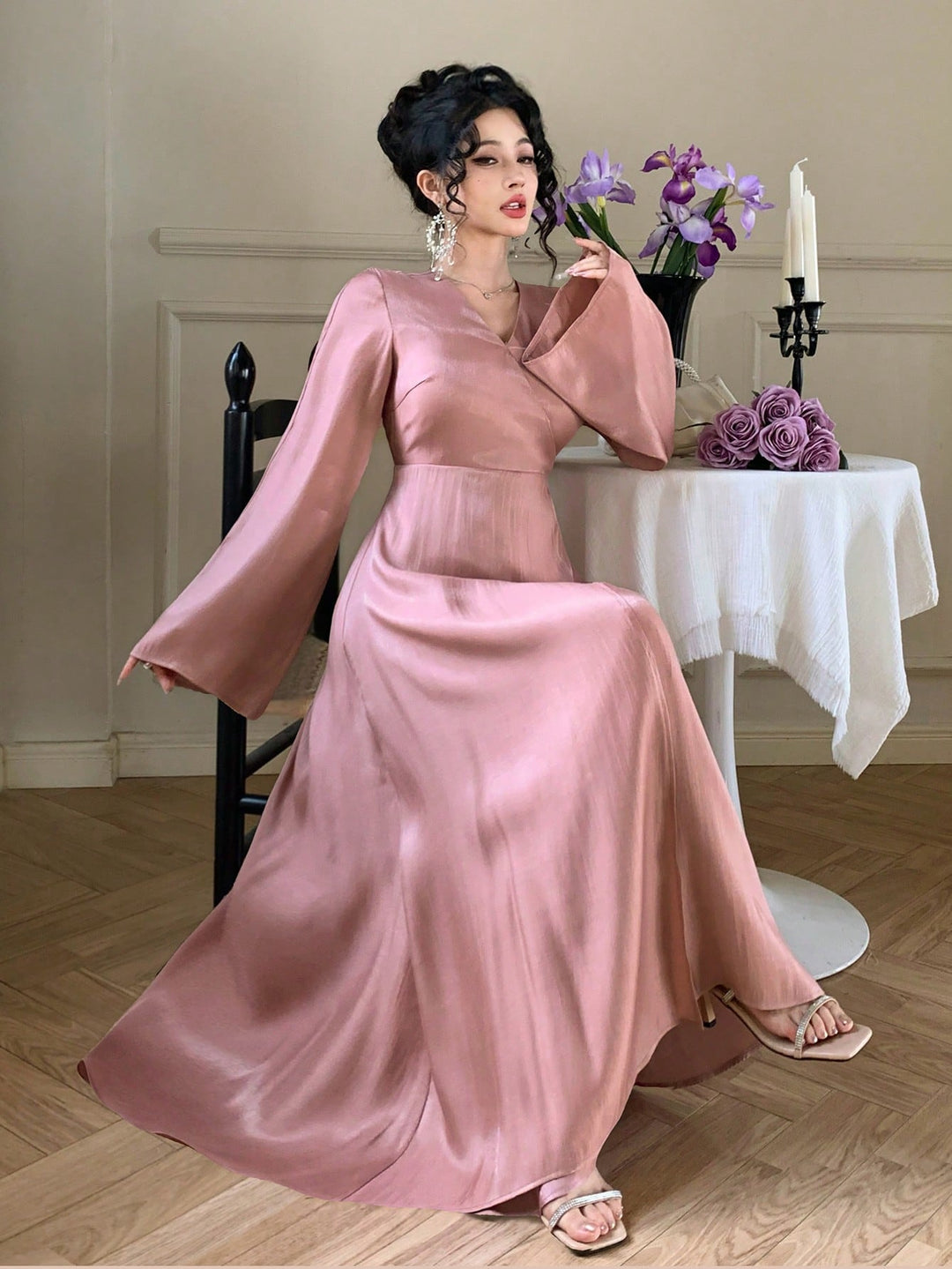 Rochie maxi SHEIN, roz