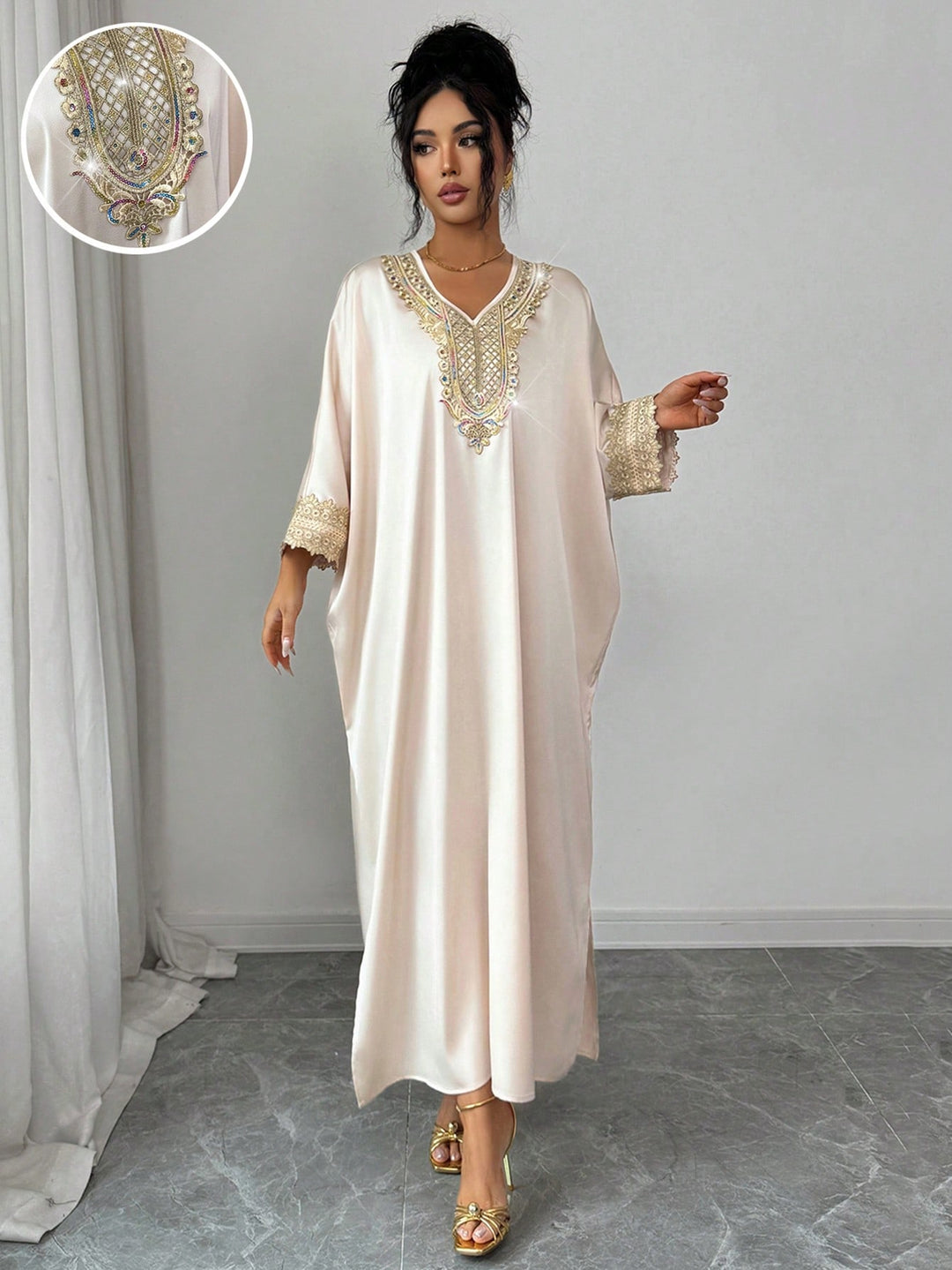 SHEIN Maxi ruha, bézs